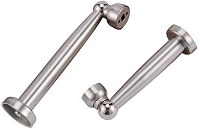 BOZONLI 2 Stück Türfeststeller Magnetisch, Edelstahl Tür Halter inkl. Material zur Montage für Boden und Wand Türhalter, Gesamtlänge 12cm