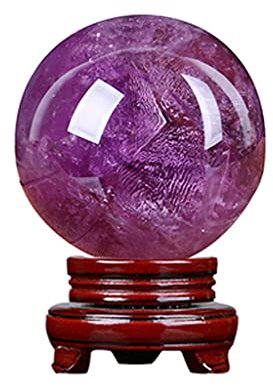 YUHUAWF Kristallkugel Exquisite lila Gas Donglai Fengshui Natürliche Kristall Ball Transfer Ball Desktop Dekoration Wohnzimmer Veranda Dekoration Lensball-Fotografie