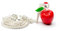Miniblings Apfel Halskette - Handmade Modeschmuck I Kette Obst Frucht Äpfel 45cm - Gliederkette versilbert