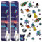 Weltraum Schnapparmband Sticker Set - Knickarmbänder und Aufkleber Weltraum | Klatscharmband für Astronaut Kindergeburtstag Mitgebsel | Armband als Kinderparty Giveaway Gastgeschenk (10x Weltall)