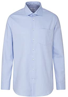 Seidensticker Herren Mens Regular Longsleeve Cotton Shirt, Blau(153690), 45 EU