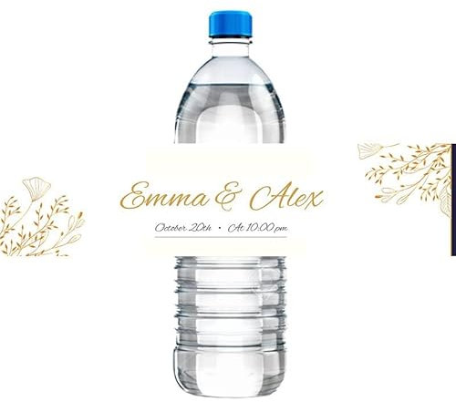 Etiqueta Personalizada para Botella De Agua, Envoltorios para Decoración De Niños, Fiesta De Cumpleaños, Cumpleaños, Boda, Baby Shower, 30 Uds. (B)