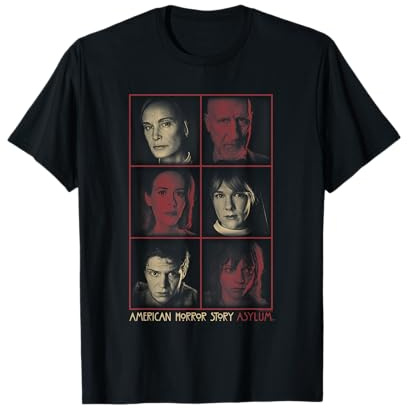 American Horror Story Asylum Cornici di Caratteri Maglietta