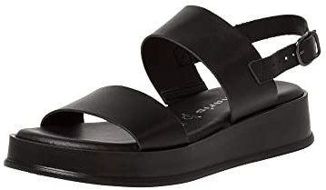 Tamaris Damen Sandaletten, Frauen Sandalen,TOUCHit-Fußbett,offene Schuhe,Strandschuhe,Sommersandalen,bequem,flach,Sommerschuhe,Black,38 EU