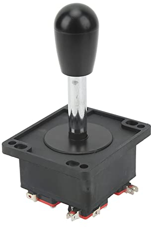 EVTSCAN Arcade Joystick – Schwarzer Ovaler Kugelkopf Klassischer Joystick mit DIY-Griff für Spielautomaten