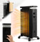 COSTWAY Radiateur Bain d'Huile à Chauffage 600/900/1500W, Radiateur Électrique à 7 Éléments Fonction d’Humidification, Porte-Serviette Thermostat Réglable Anti-Surchauffe (Noir)