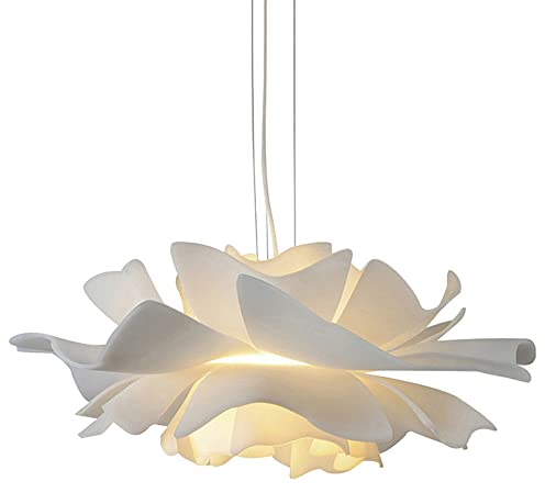 FAZRPIP Weiße Blumen Pendelleuchten Acryl Moderne Kronleuchter Verstellbare Kordel Deckenhängeleuchte Für Kücheninsel Restaurant Küchenspüle