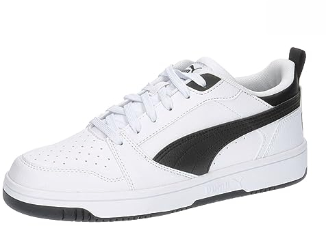 PUMA Unisex Kinder Rebound V6 Lo Jr Sneaker, Puma White Puma Black Puma Black, 39 EU