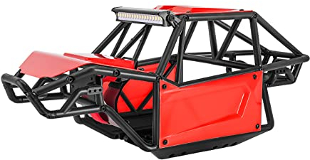 INJORA Rock Buggy Karosserie Chassis Kit für Axial SCX10 II 90046 UTB10 Capra 1/10 RC Crawler Auto, Nylon(Rot)