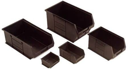 Horison Industries Workshop Storage Containers 12.8L Pack of 10 – 350x205x182mm Heavy Duty Garage Storage Bins, Stackable Parts Organiser for Shed, Garage, Workshop Accessories & Hardware Organisation