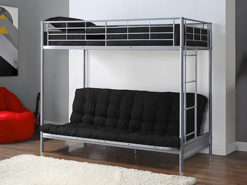 Vente-unique - Hochbett 1 Modulo - Metall - silberfarben