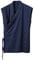 Aoleaky Vêtement Traditionnel Chinois Hanfu Gilet Hommes Lin Coton Haut sans Manches Hommes Tang Costume Kimono Cardigan Hommes Haut Fendu Navy Blue M