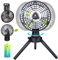 FANCYWING Ventilatore da campeggio portatile con lanterna a LED, ventilatore da tavolo USB ricaricabile, velocità continua e ventilatore da tenda a batteria da 7800 mAh