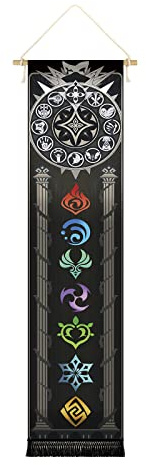 Original Creativity Hanging Poster Canvas Wall Art Banner Eye Series Art Canvas Décor | Video Games Symbol |Tapestry for Wall Decor Hanging Tapestry Decoration For Room Dorm Anime fans (Style-B)