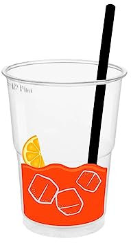 Bicchieri cocktail plastica 50 Pezzi Bicchieri in PLASTICA 300 ml per Cocktail Acqua Bevande Granite Frappe' Bicchiere Rigido in Plastica