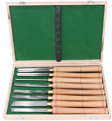 High Speed Steel Turning Tool, 8pcs Woodturning Gouge Set, HSS High Speed Steel Spindle Gouge Kit, Wood Lathe Turning Tool