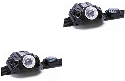 Uonlytech 2stücke Outdoor Aktivitäten Handgelenk Taschenlampe Mit Aufladbarem Akku Uhr Mit Led Licht Für Camping Wandern Angeln Und Nachtfahrten Schwarz