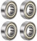 QUARKZMAN 4 Stück 6001-ZZ Kugellager Rillenkugellager Bearing Chromstahl Z2 Doppelt Metallgeschütztes Lager Skateboard Kugellager Kugellager Set 12mm x 28mm x 8mm Silber