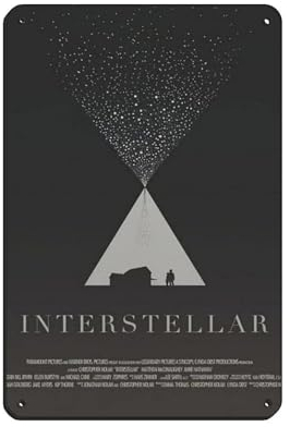 VesFy Interstellar-Poster, Retro-Poster, Metall-Blechschild, schicke Kunst, Retro, Eisenmalerei, Bar, Menschen, Höhle, Café, Familie, Garage, Poster, Wanddekoration, 20 x 30 cm