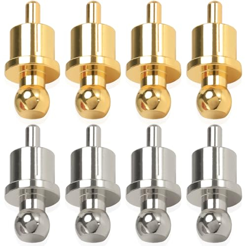 Xiatiaosann RCA Dust Cover, Gold Plated & Rhodium plated RCA Male Plugs Noise Stopper, RCA Cap Protector for Audio, Speakers, Subwoofers, Amplifier (8 Pack)