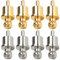 Xiatiaosann RCA Dust Cover, Gold Plated & Rhodium plated RCA Male Plugs Noise Stopper, RCA Cap Protector for Audio, Speakers, Subwoofers, Amplifier (8 Pack)