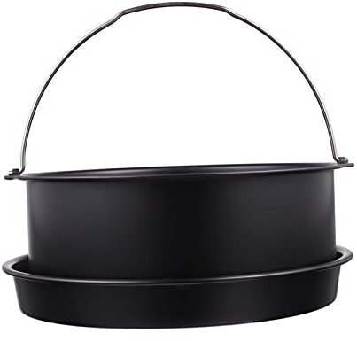 BUGUUYO Heißluftfritöse Zubehör Pizza Pfanne Kuchenform Einteilige Backform Für Küche Reinigung Leicht Kochen Fleisch Braten