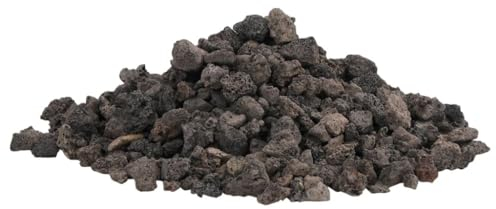 vidaXL Lavagranulat, Lavastein Biologische Filter, Multifunktional Lavamulch für Aquarium Landschaftsbau, Vulkangestein Garten Deko Steine, Schwarz 25 kg 1-2cm