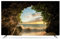 VUT Light Luxury Seaside Scenery Printed TV Dust Cover,Soft Screen Protector 43inch 55inch 60inch Large Size Desktop Wall Hanging Curved Screen Cover Cloth(Size:85/86in,Color:B)