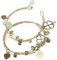 Holibanna Paar Vintage-ethno-armband Handgelenkkette Modische Vierblättrige Kleeblatt-armbänder Geflochtene Damenarmband