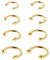 8 Stück Hufeisen Piercing 16 g Nasenseptum Chirurgenstahl Nasenring Septum Piercing Gold Schmuck Lippenpiercing Ring Damen Augenbrauen Piercings Herren (Gold)