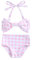 Carolilly Costume da Bagno Bambina 2 Pezzi Bikini Bambina Stampa Floreale Swimsuit Bikini Top con Bowknot+Pantaloncini da Bagno Swimsuit (Rosa, 1-2 Years)