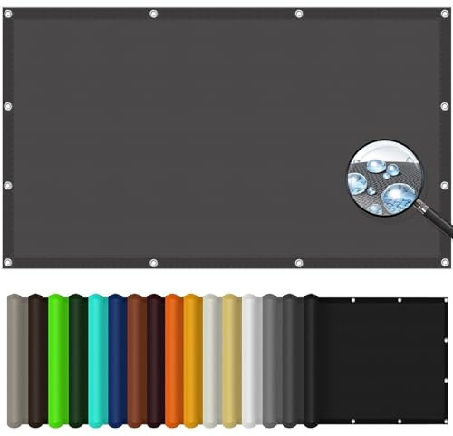 Voile D'Ombrage Carrée 3 x 6 m Multi Couleur Et Taille UV Protection Toile D'Ombrage Protection Solaire avec Corde Gratuite, pour Pergola, Fleurs, Patio Lawn, Pet House, Gris Foncé