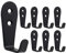 Mokife Kleiderhaken Wand Schwarz, 8 Stück Einzeln Garderobenhaken Edelstahl Kleine L Metall Haken Wandhaken Schwerlast Mehrzweckhaken für Mantel Robe Tasche Handtuch Schlüssel Hut Tasse
