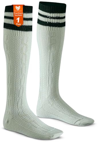 German Wear Trachtenstrümpfe Lang Trachtensocken Herren und Damen Knielange Strümpfe Socken aus Baumwolle 50cm Lang