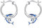 Hai Ohrringe Sterling Silber Hai Hoop Huggie Dangle Drop Ohrringe Tier Biss Schmuck Geschenke für Ladies Damen