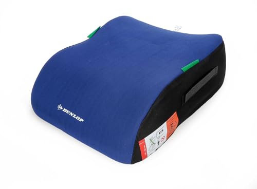 Kindersitzerhöhung nach UN/ECE R129, Autositzerhöhung für Kinder von 135 – 150 cm, Sitz anatomisch geformt, Polyester-Bezug abnehmbar und waschbar (Blau)