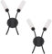 ValueLights | 2 Way Curved Matt Black Wall Light Fitting | Wall Lamps & Sconces, Home Décor & Improvement Essential