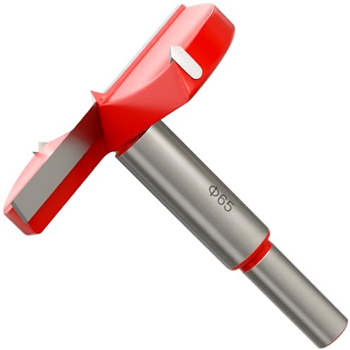 CSOOM Forstnerbohrer 65mm - Forstner Bohrer für Holz, Forstner Bits mit Rundschaft, Zubehör Bohrmaschine