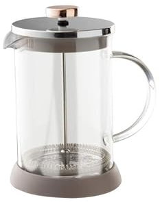 Berlinger Haus French Press Kaffeebereiter | 600 ml Borosilikatglas mit Edelstahlfilter | Stilvolles Design in Taupe | Hitzebeständig & leicht zu reinigen | Taupe Collection