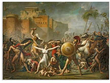 RXNHGJDS The Sabine Women 1799 by Jacques Louis David Poster Prints Famous Painting Reproduction Portrait Painting Wall Art Classic Artwork Wall Decor 42x30cm(17x12in) poster