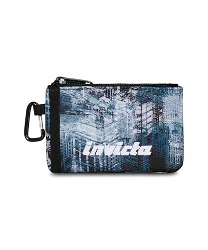 Invicta Portafoglio, Blu, Portafogli Con Scomparti Porta Tessere e Carte Di Credito, Con Moschettone e Chiusura Zip, Accessori Per Ragazzo e Ragazza
