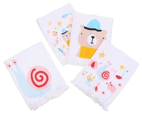 Toyvian 4stücke Baumwoll-bauchband Für Neugeborene Elastischer Schutz Für Bauch Mit Cartoon-motiven Zur Vorbeugung Von Und Kälte