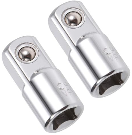 TA-VIGOR 2 x 1/4-Zoll-Antrieb (F) auf 3/8-Zoll-Stecknuss-Adapter, Chrom-Vanadium-Stahl-Reduzierstück mit Kugelarretierung, 1/4 auf 3/8-Zoll-Adapter für Ratschen und Handwerkzeuge