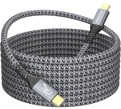 240W USB C to USB C Cable Fast Charging 20Gbps Data Transfer 4k Video USB C 3.2 Gen2x2 Cable for Thunderbolt 3/4, MacBook, MacBook Air, Samsung Galaxy S23/S22（4m）