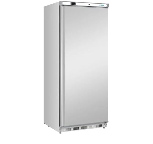 Polar C-Series Upright Fridge Stainless Steel, 600 Ltr | Lockable solid door keeps contents secure, while fan-assisted cooling maintains stable temperatures for busy kitchens.