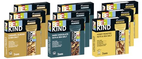 BE-KIND Multipack Mix I 3 Sorten I 27 Riegel I 810g I Schokoriegel I Nussriegel I Fruchtriegel I Müsliriegel I Riegel I Glutenfrei