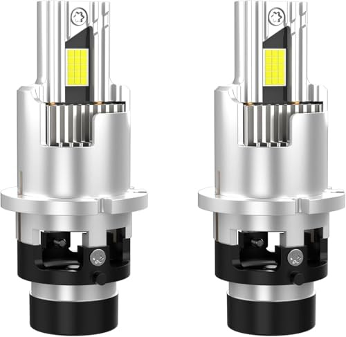 JT2D D2S/D2R D4S/D4R LED-Autoscheinwerfer for direkten Einstecken, 6000K, Plug & Play, Hochleistungs-LED-Leuchten mit hoher Helligkeit, 2 Stück(D2S)