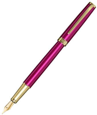 HERO Red Fountain Pen with 0.5mm Fine F Nib, Smooth Writing Pen for Beginners Journaling Calligraphy Drawing, Office Stationery Gift for Men Women