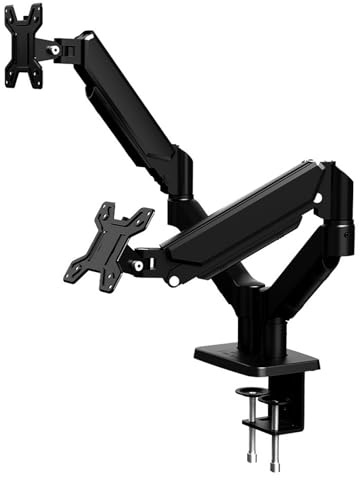 HZBB Monitor Desk Mount for 13 to 32 Inch Screens with Individual Direction Control and Vertical Ergonomic Monitor Arm