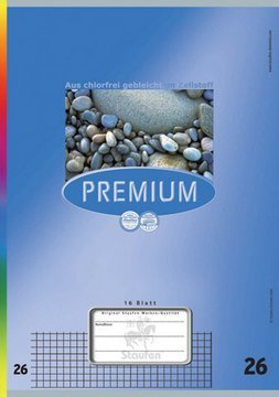 Schulheft A4 32Bl 90g Lin47 - Premium kariert 7mm